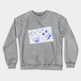 folded note Crewneck Sweatshirt